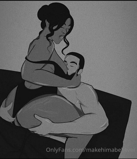 Naakte gelekte OnlyFans-foto van Makehimabeliever