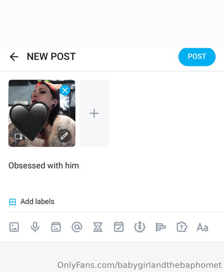 Nahá fotka uniklých OnlyFans od Babygirlandthebaphomet