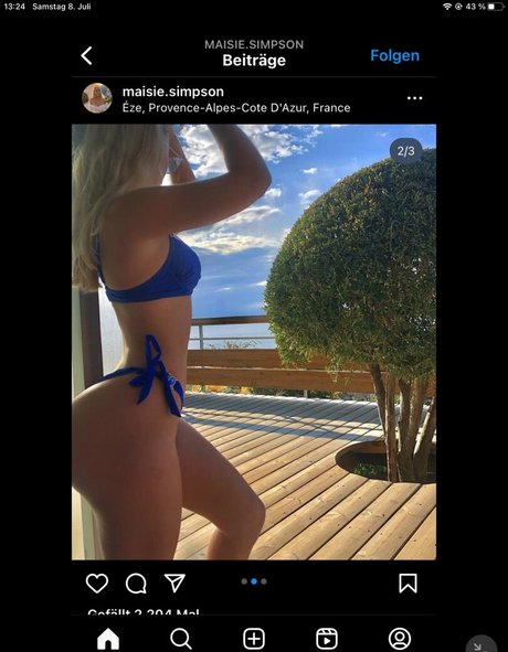 Nahá fotka uniklých OnlyFans od Maisie Simpson