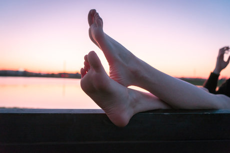 Naken lekkede OnlyFans-bilde av Leylas Feet