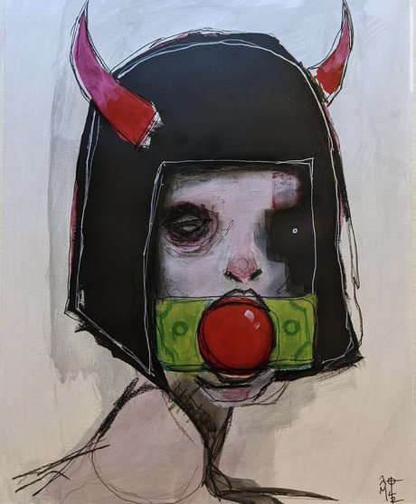 Naakte gelekte OnlyFans-foto van Baphomets Btch