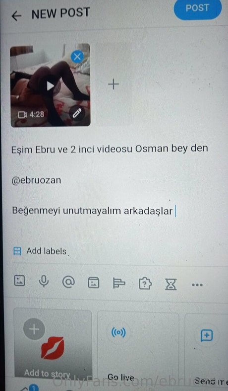 Nahá fotka uniklých OnlyFans od Ebruozan
