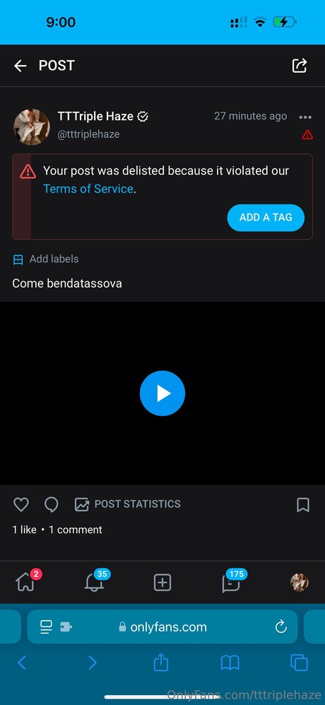 Nacktes geleaktes OnlyFans-Foto von Tttriplehaze