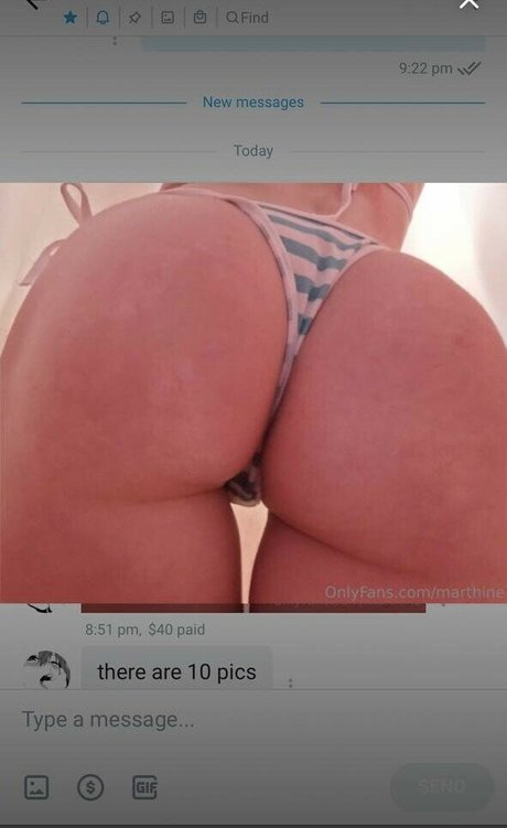 Naken läckt OnlyFans-bild av Marthineg