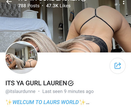 Foto desnuda filtrada de OnlyFans de Itslaurdunne