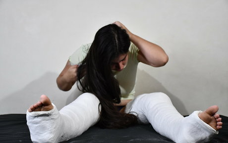 Naakte gelekte OnlyFans-foto van Andrescastfeet